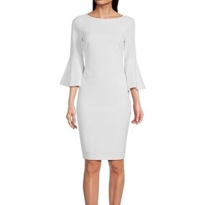 Calvin Klein bell sleeve white dress size 12